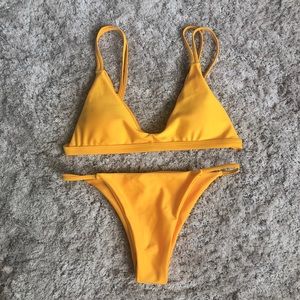 Brand New Mustard Yellow String Bikini